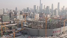 北京工人体育场改造复建工程主体结构封顶