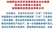 沈晓明：坚决扛牢粮食大省责任 加快建设宜居宜业和美乡村